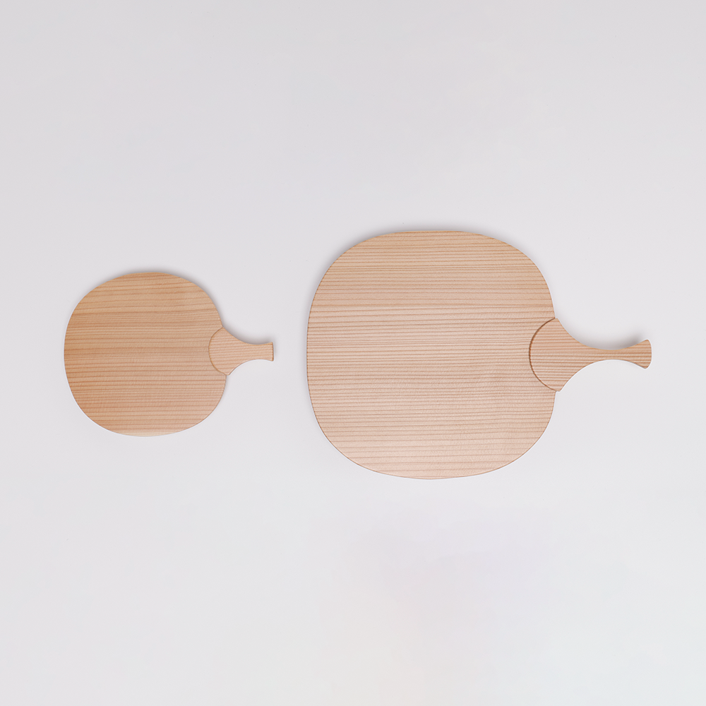 クリア うちわ皿 | 柴田慶信商店 大館曲げわっぱ