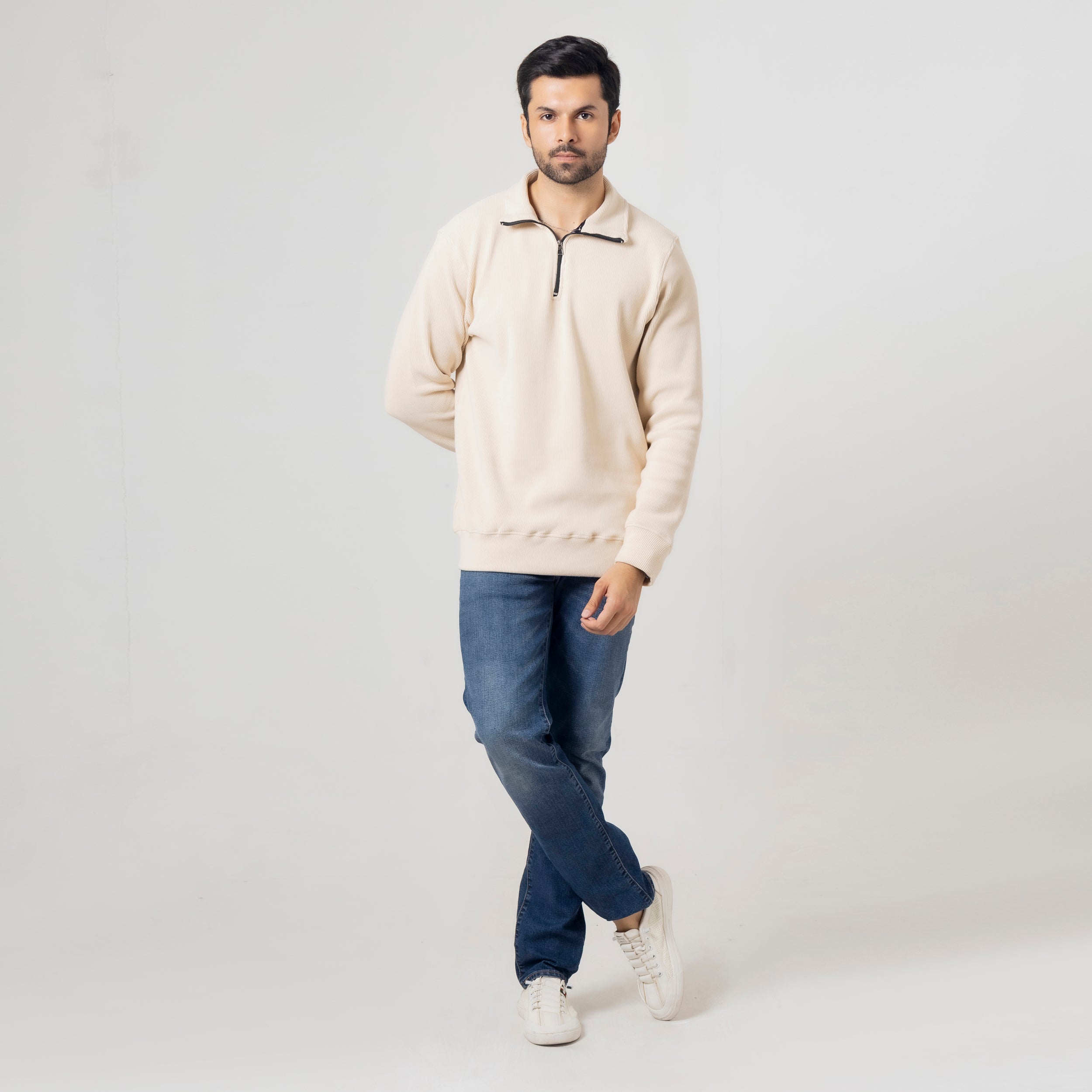 Mock Neck Zip Fleece Sweatshirt – Meer Clothing