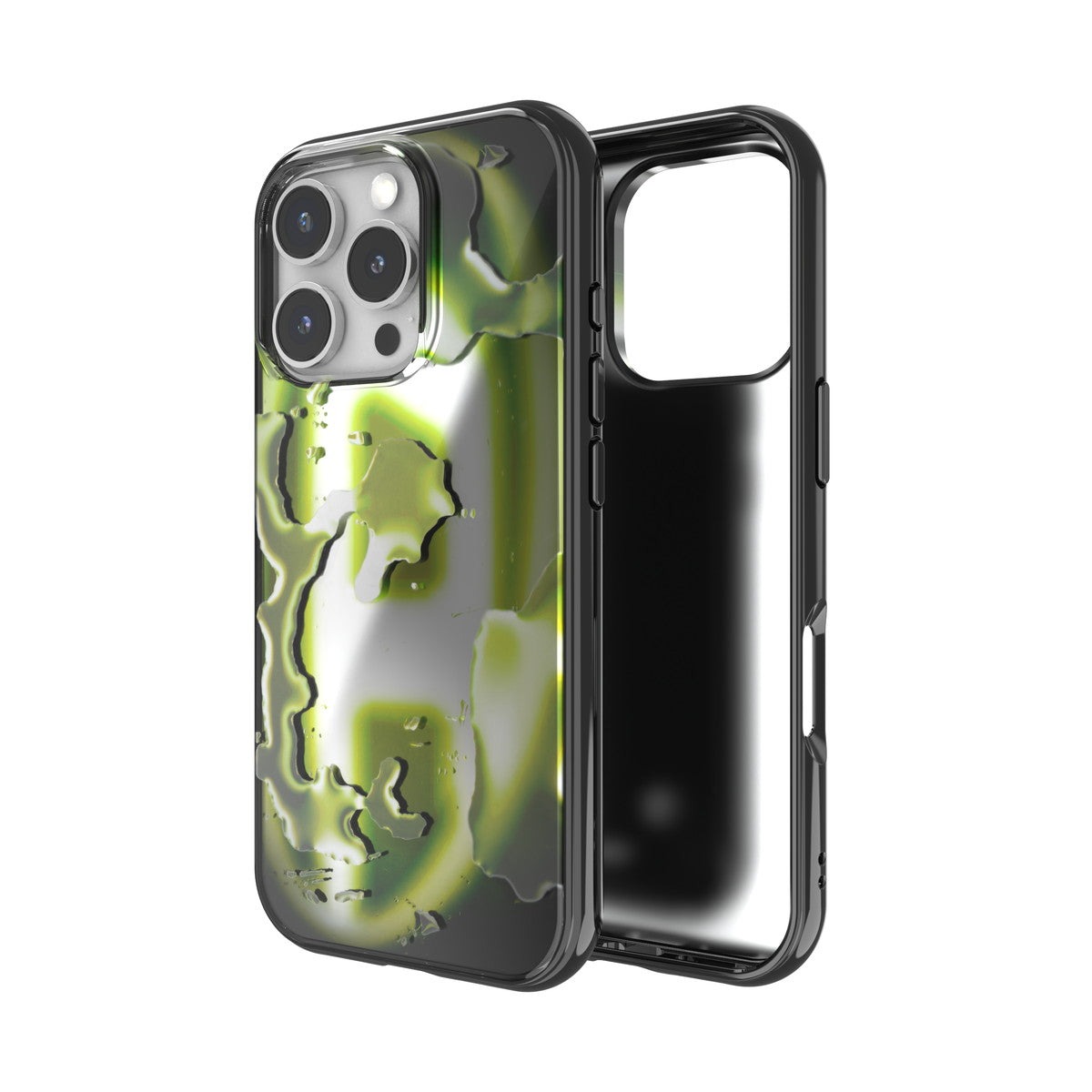 iPhone 16 Proケース Oval D Neon ブラック/イエロー – MiraiSell