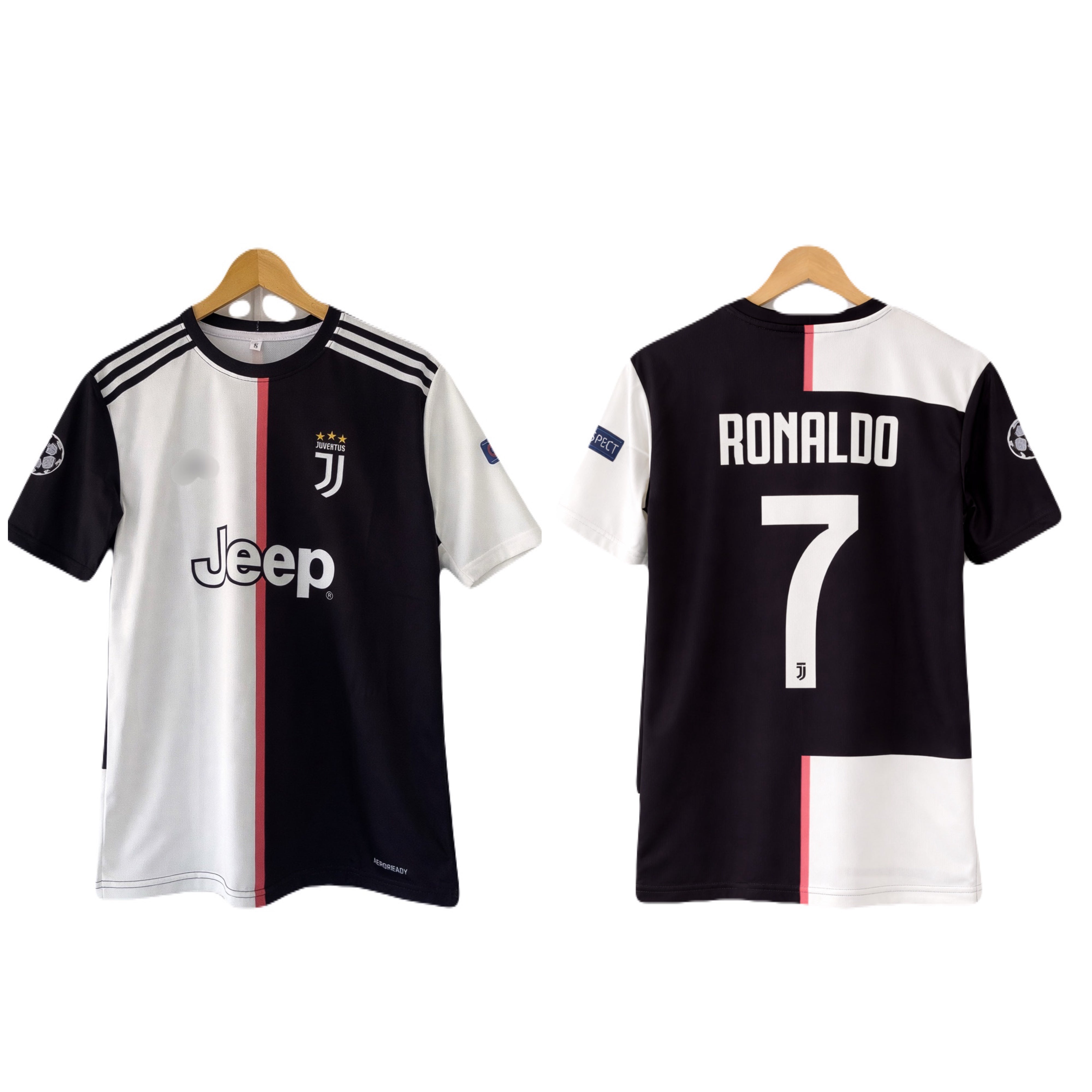 Juventus 2019-20 Home kit Ronaldo Half sleeve - P77 - Ms Retro
