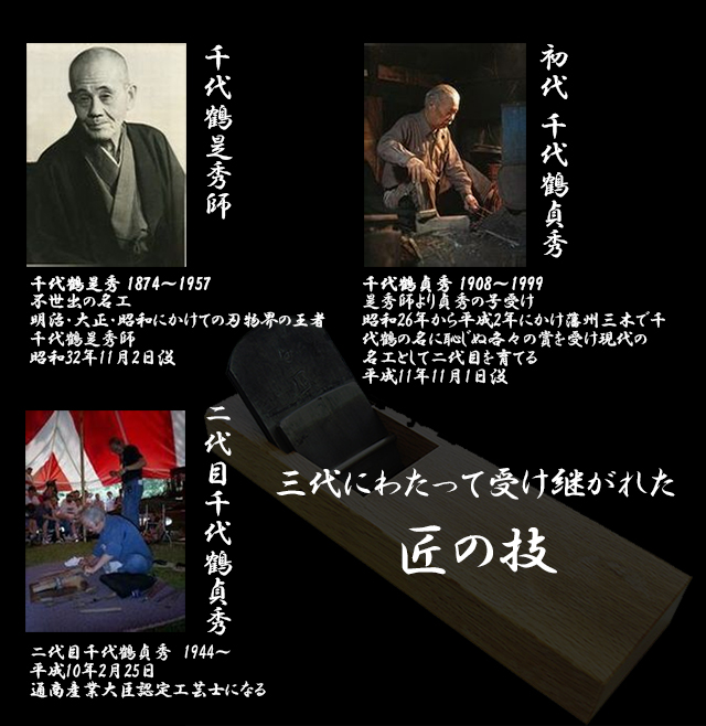 新居商店 / 千代鶴貞秀 鉋 [乱菊] 赤樫