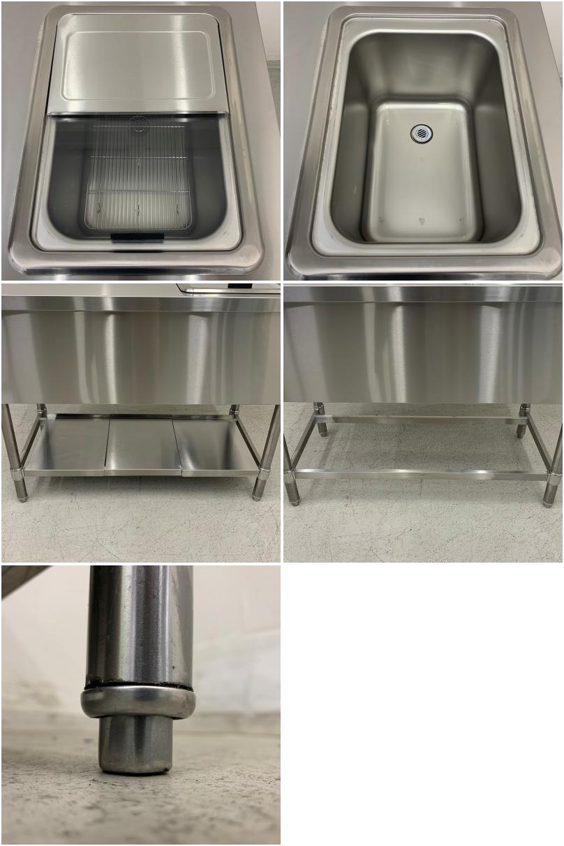 中古】 A07659 アイスビン付き ドリンクサーバー台 ステンレス台 氷