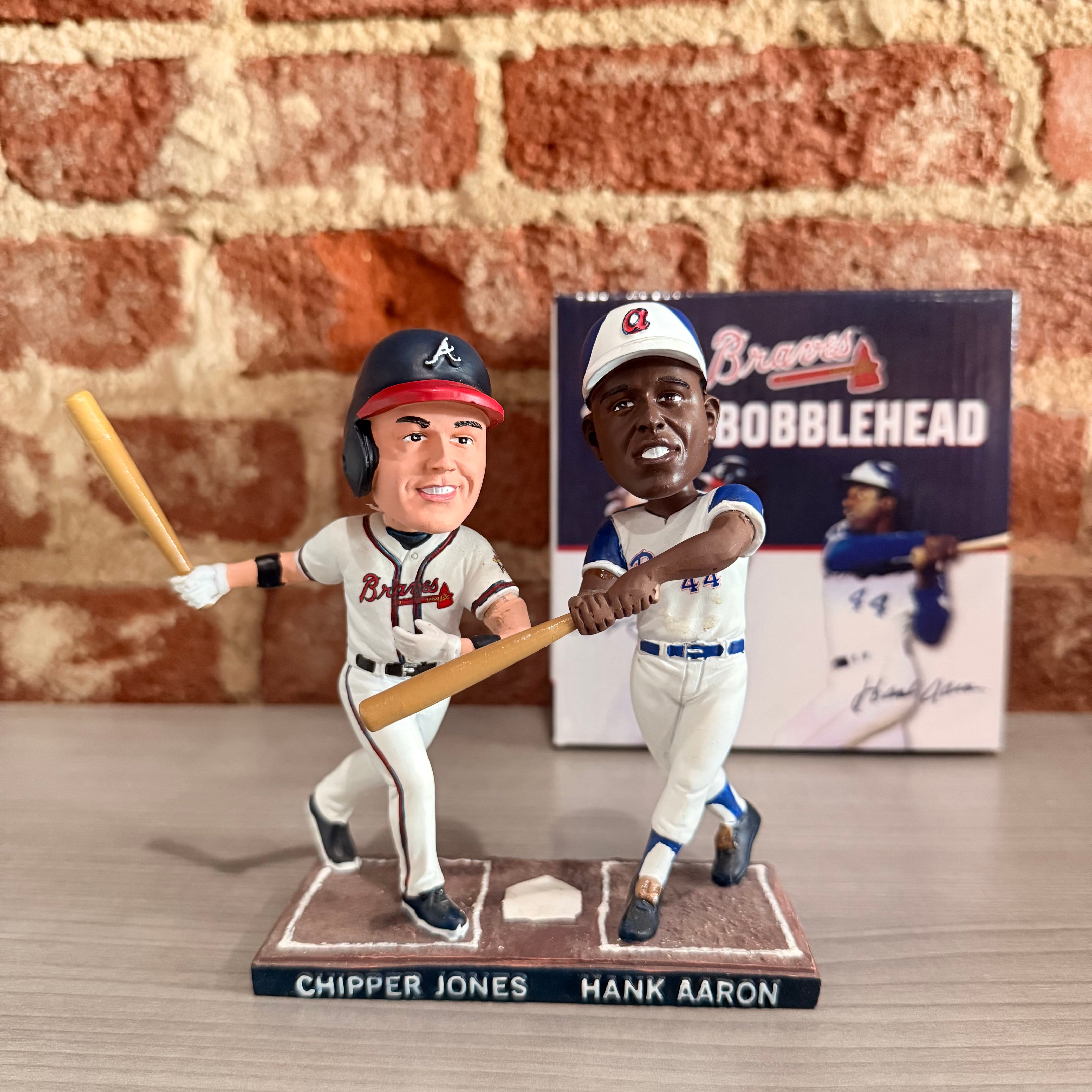 Chipper Jones & Hank Aaron A-List Bobblehead – Atlanta Bobbles