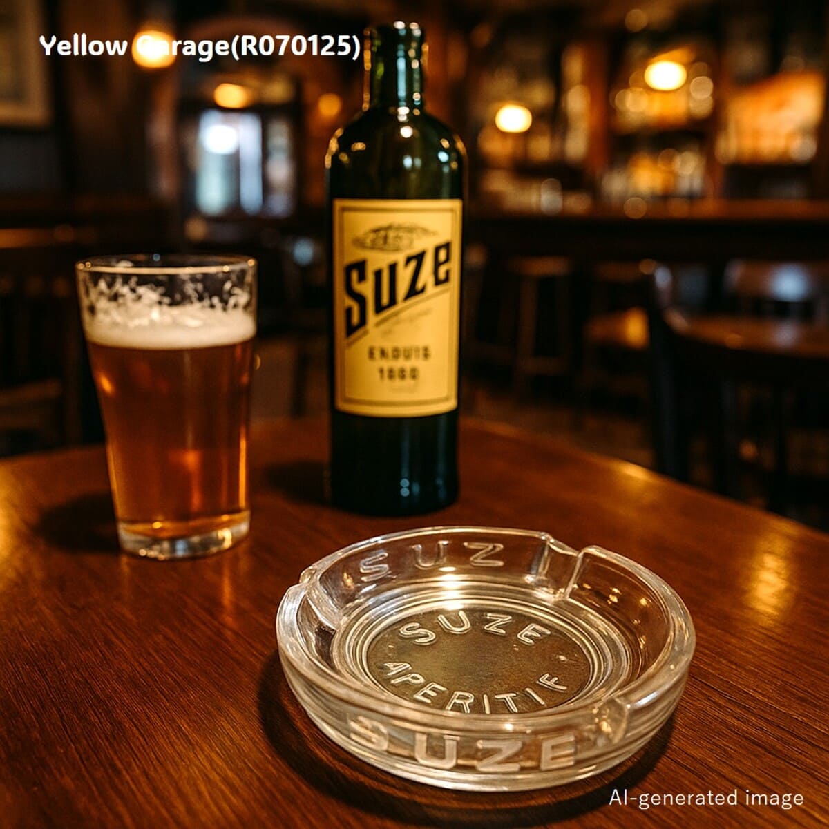 ヴィンテージガラス灰皿 SUZE APÉRITIF | フランス製 – ADHOCストアー