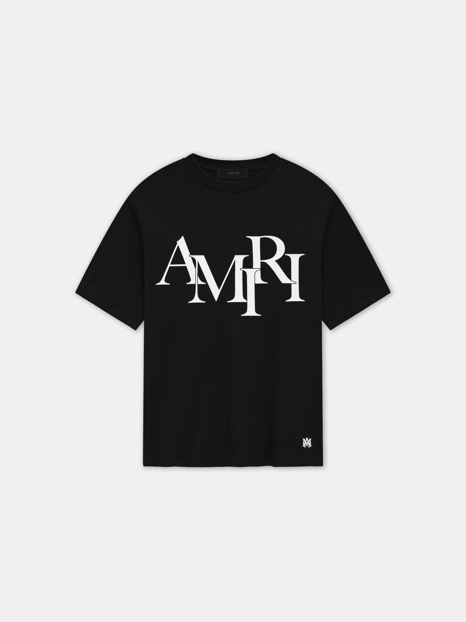 AMIRI STAGGERED LOGO TEE - Black | AMIRI