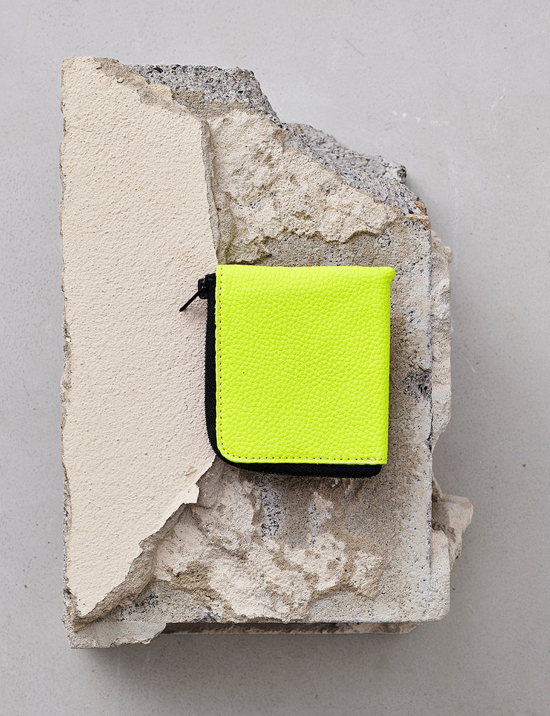 Half-Zip Wallet / Neon Yellow — Ampersand As Apostrophe