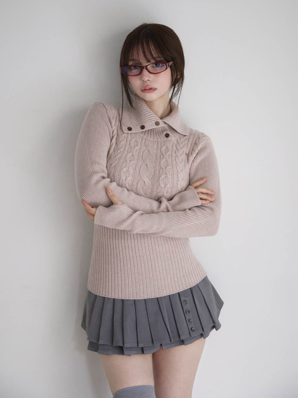 ANDMARY】Roxy turtle knit tops