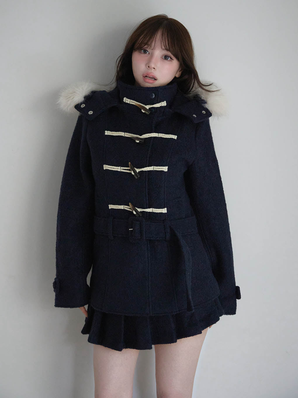 ANDMARY】Nicole fur belt jacket