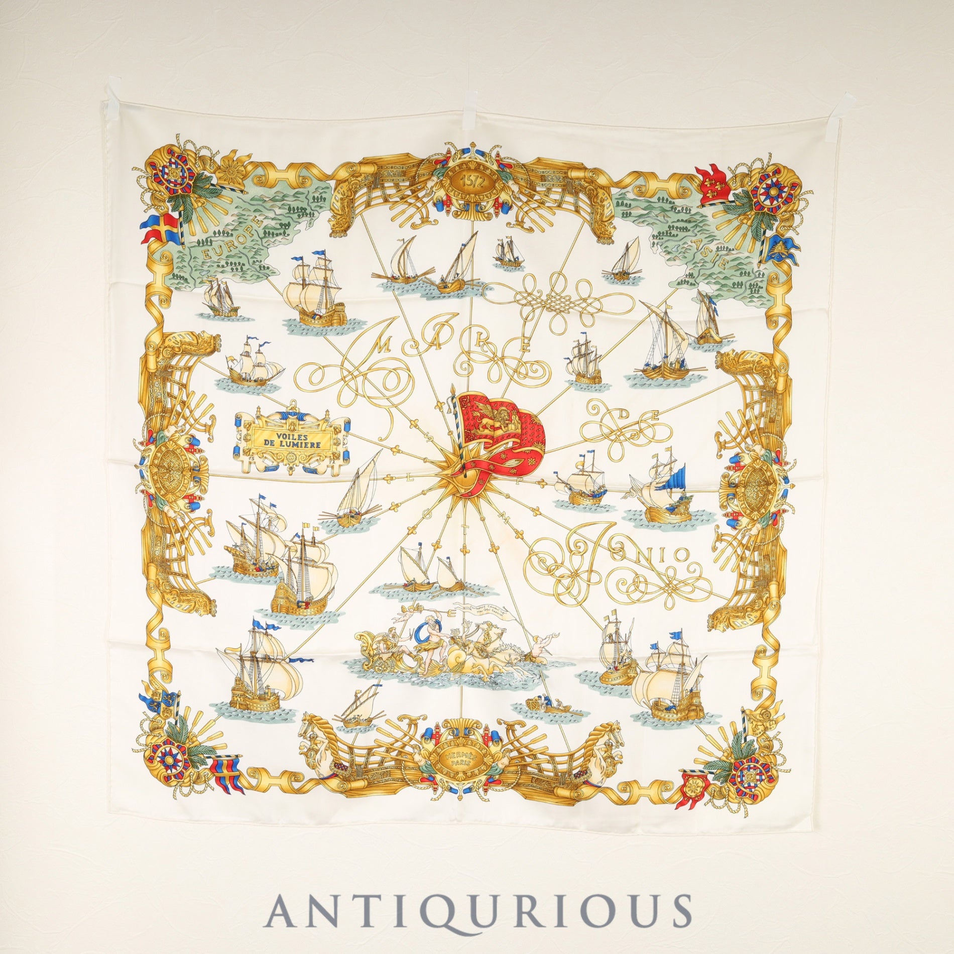 エルメス スカーフ カレ90 光の帆船 SILK100% | 東京銀座の