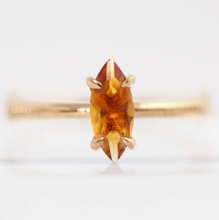 agete アガット K10イエローゴールド カラーストーン ピンキー リング