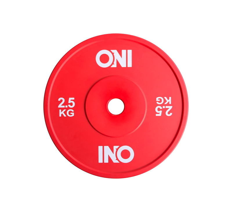 ONI 25 KG ダンベルプレート 赤 ONI テクニックプレート 2.5kg 2枚1