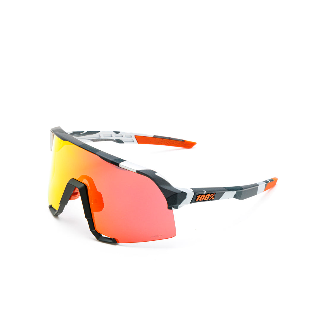 S3 - Soft Tact Grey Camo / HiPER Red Multilayer Mirror Lens | 100