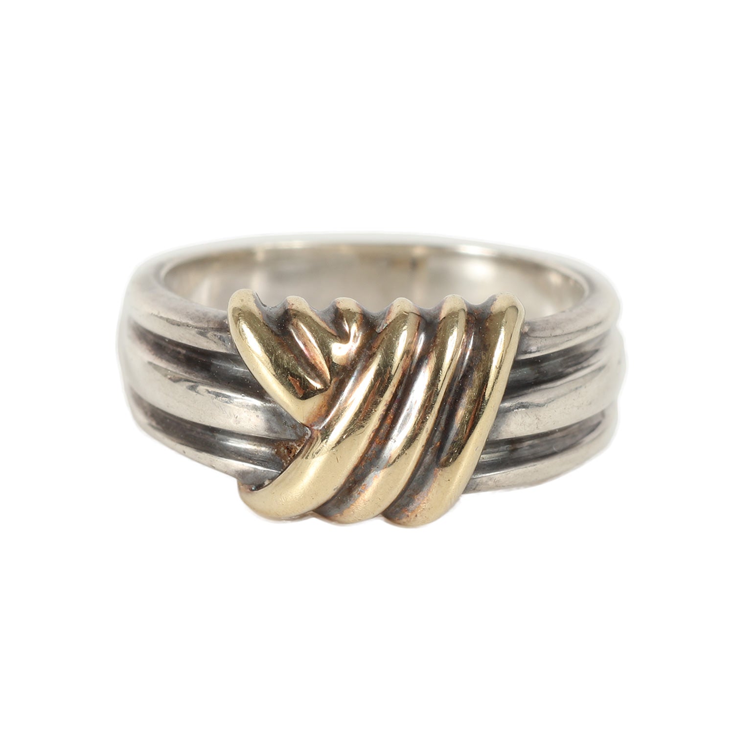 TIFFANY&Co. (ティファニー) グルーブド シグネチャー コンビ リング