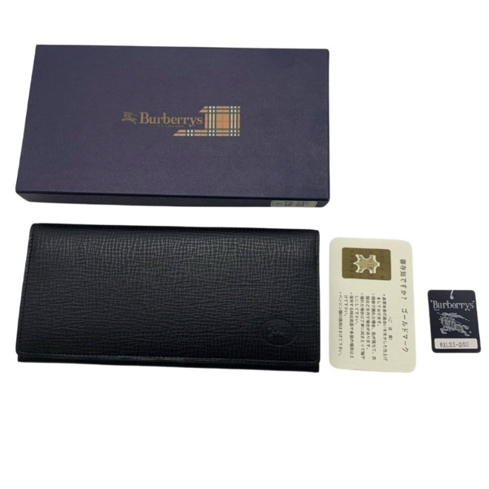 BURBERRY バーバリー 長財布 レザーウォレット ブラック シンプル