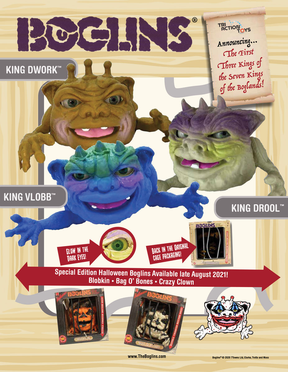 BOGLINS! KING DWORK, DROOL & VLOBB!!! SET OF THREE!!! ALL 1st