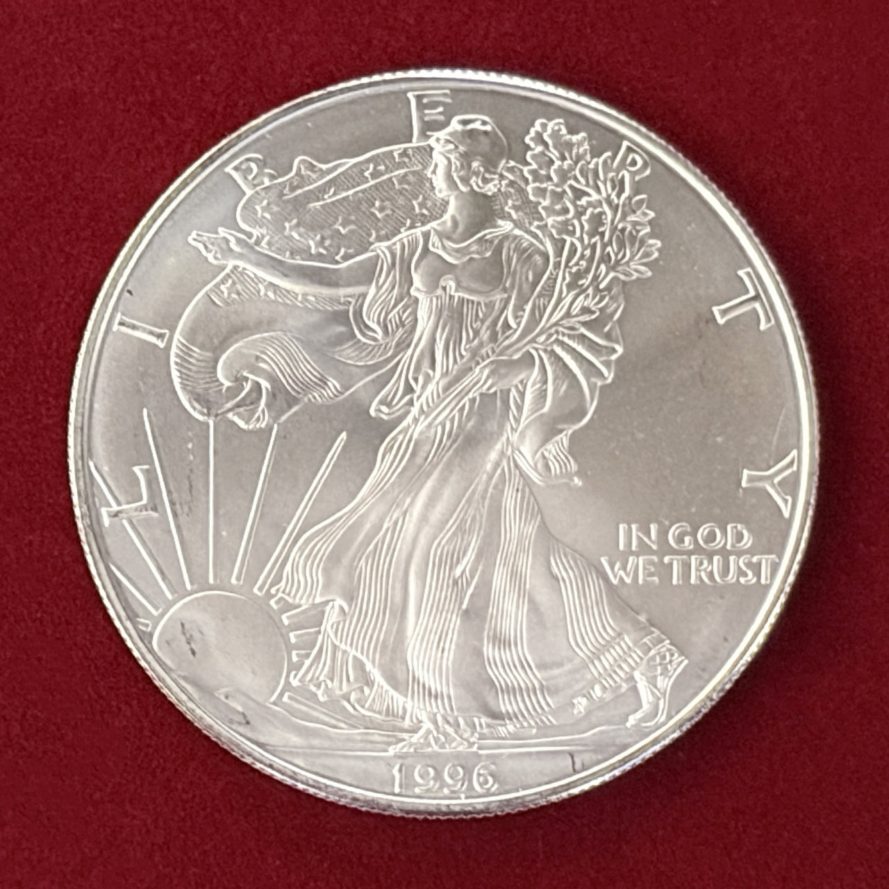 アメリカ】アメリカンシルバーイーグルダラー 1ドル 銀貨 1996［B