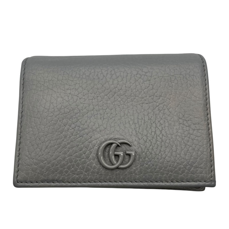 グッチ GUCCI GGマーモントレザー カードケース 456126 グレー レザー