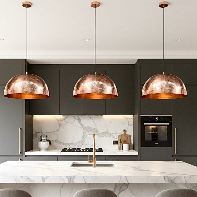 Solas | Hammered Copper Dome Pendant Light | Free Shipping – Edken