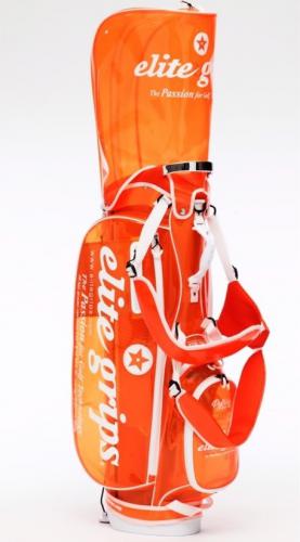 エリートグリップ elitegrips クリアキャディバッグ オレンジ | ゴルフ