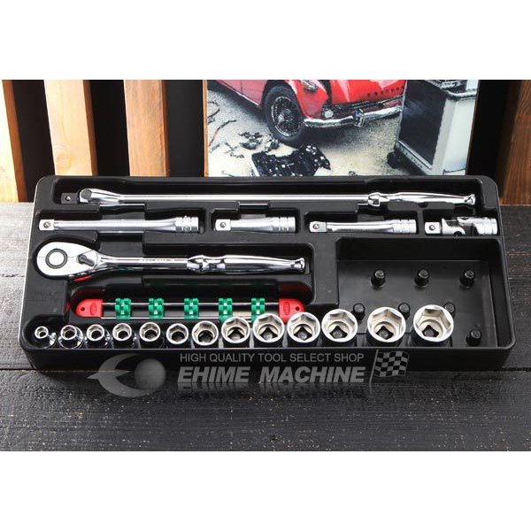 KTC ソケットレンチ19点セット tb413【エヒメマシン】