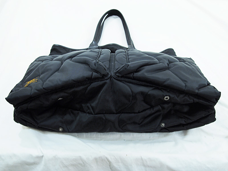 WTAPS 'TOTE BAG / NYLON LEATHER COW'トート バッグ キルティング