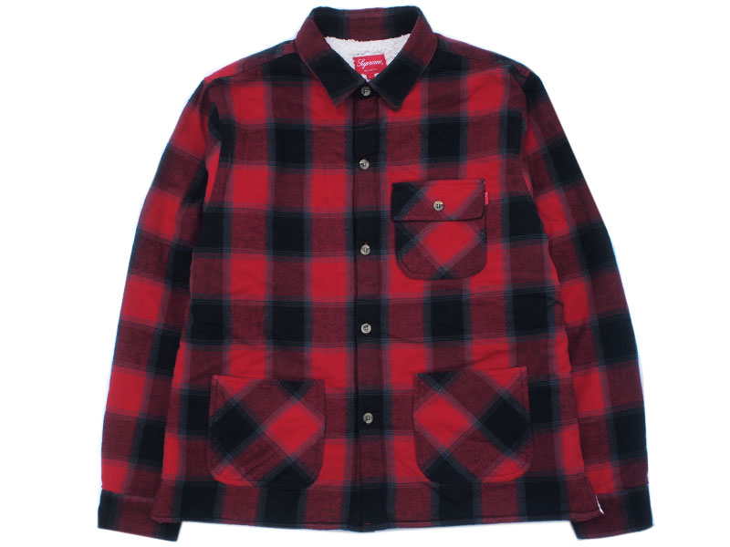 Supreme 'Buffalo Plaid Sherpa Lined Chore Shirt'バッファロー