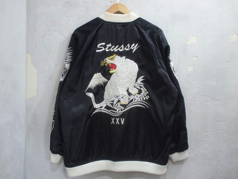 STUSSY 25周年記念 リバーシブル スカジャン タイガー 虎 L 黒