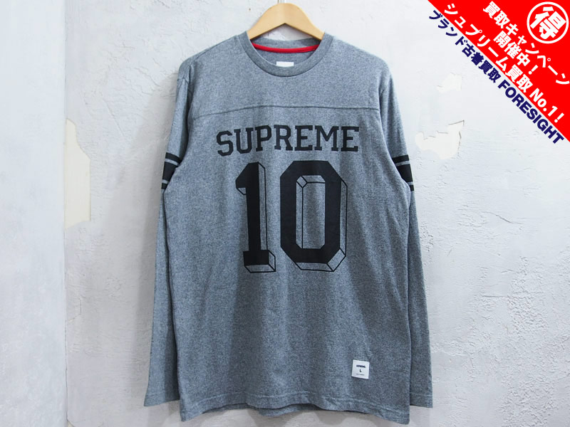 Supreme 'Football L/S Top'フットボールトップ 長袖 10 ヘザーグレー