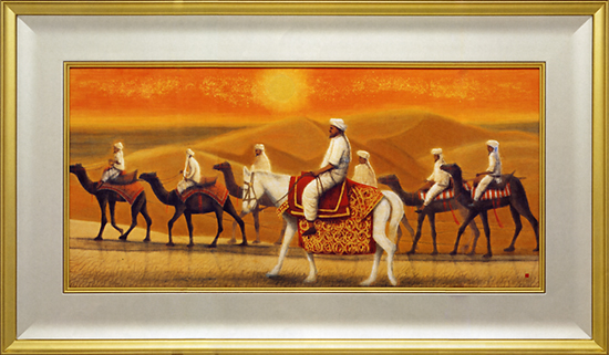 平山郁夫 彩美版 『アフガニスタンの砂漠を行く・日』 【送料無料