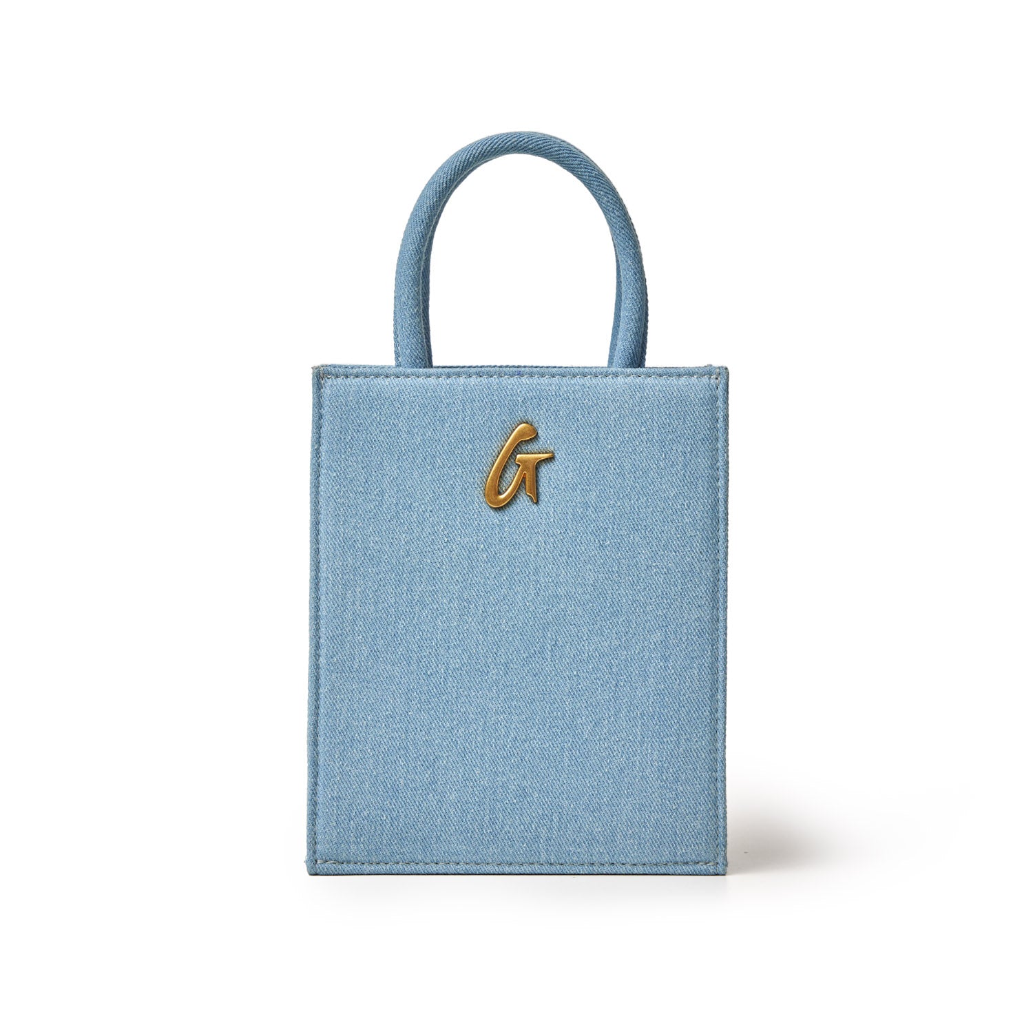Glam-Aholic Lifestyle DENIM MINI TOTE-GOLD