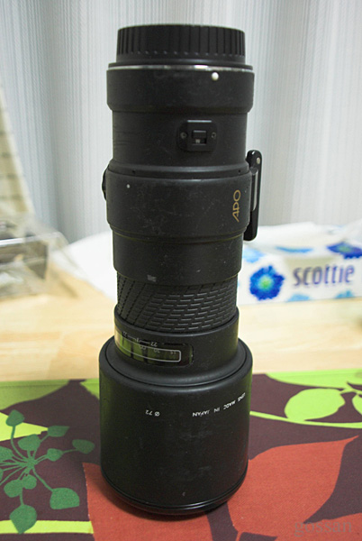 Sigma AF-APO400mm F5.6を分解: ごっさん居眠り中