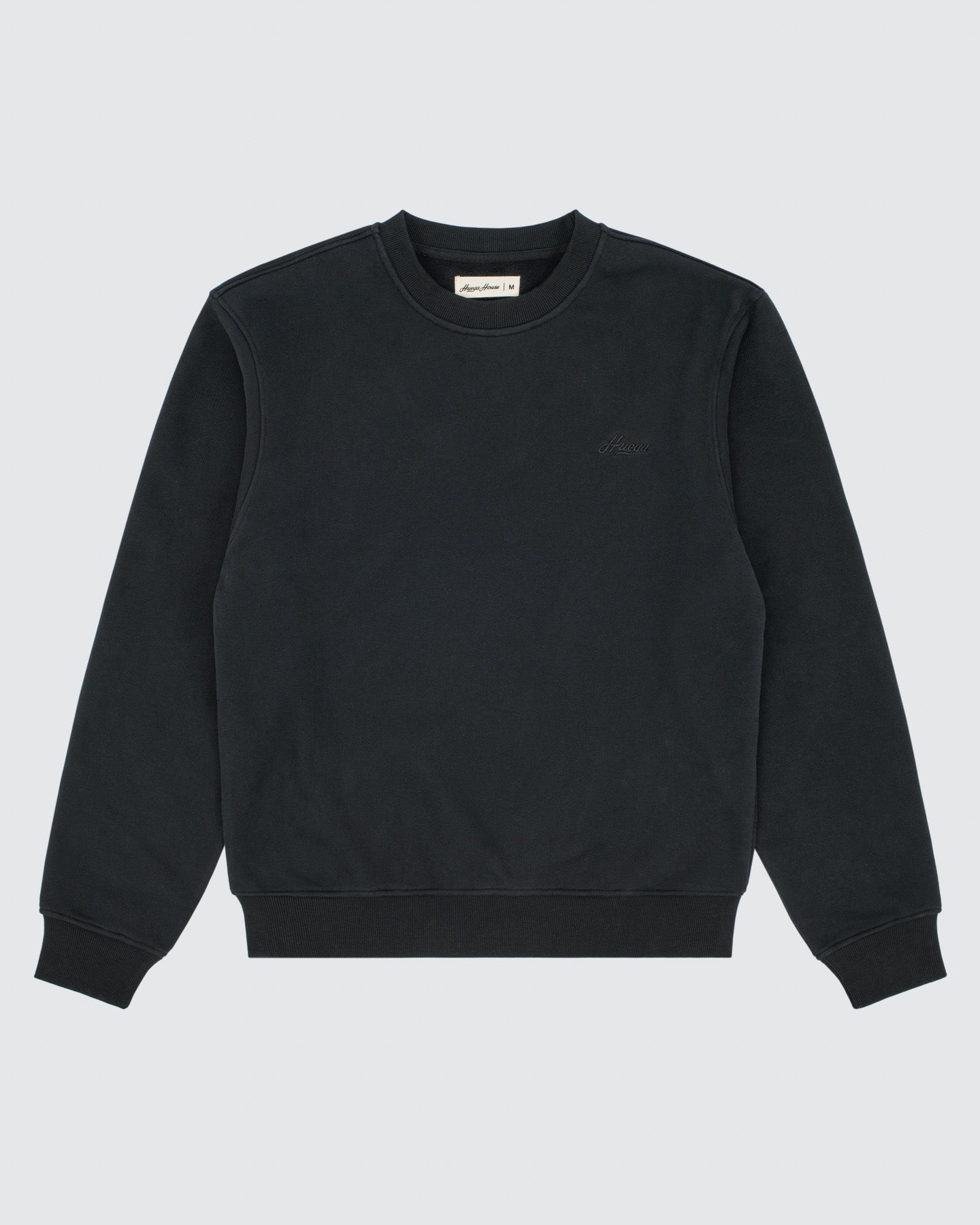 Essential Crewneck Black - Ultra-Soft Premium Crewneck | Huega House
