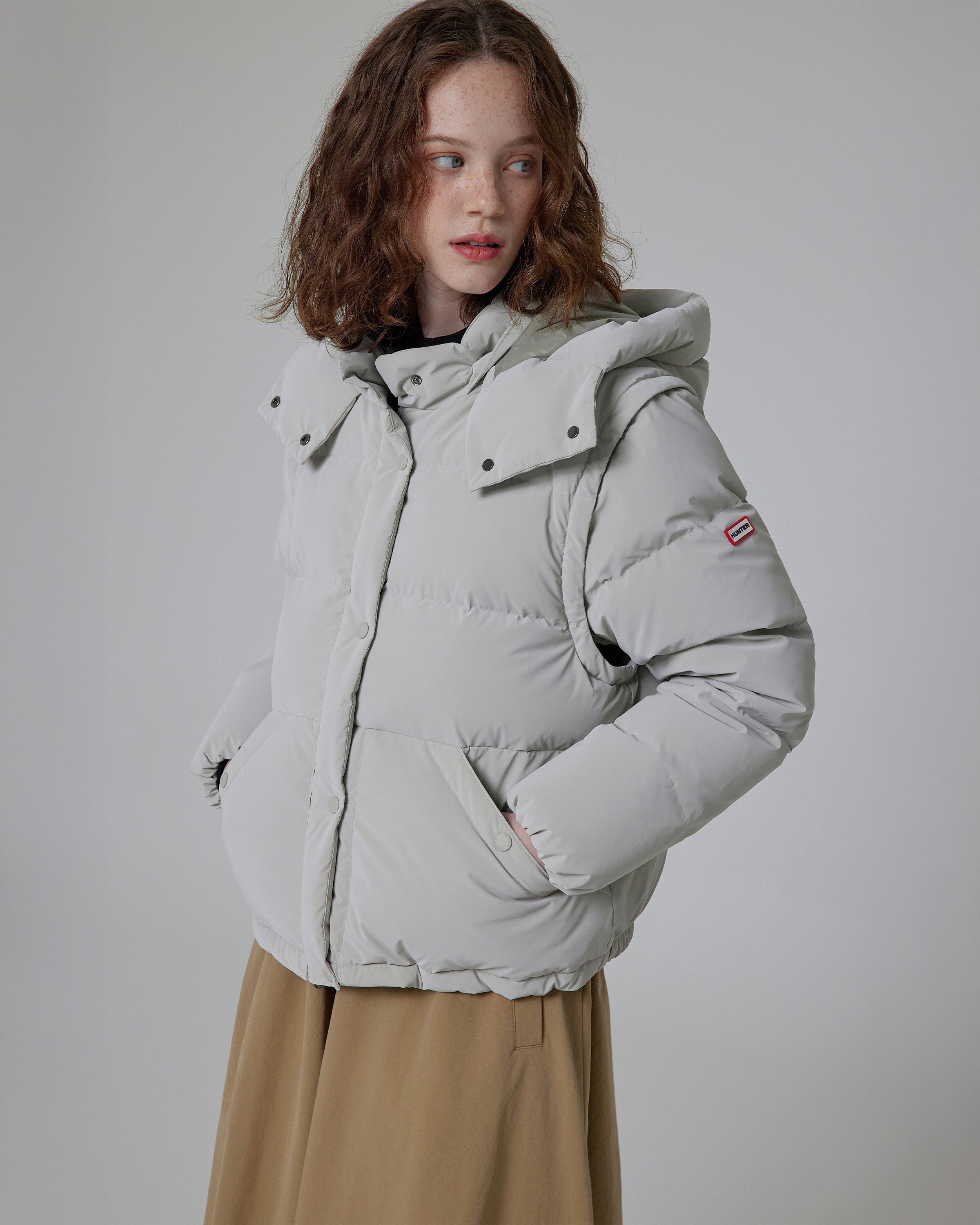 レディース グロウ 2イン1 ダウン ジャケット - グレー