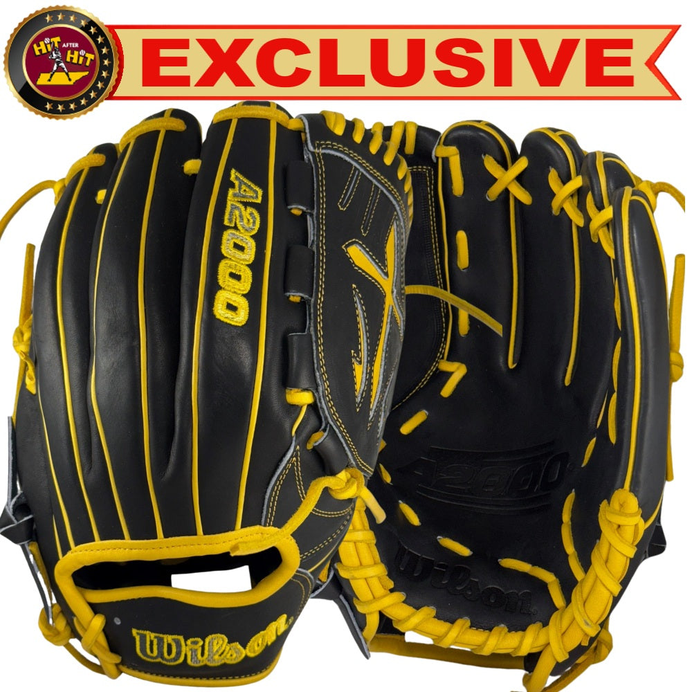 Wilson Custom A2000® B23 Black and Gold 12” Pitcher's Baseball Glove