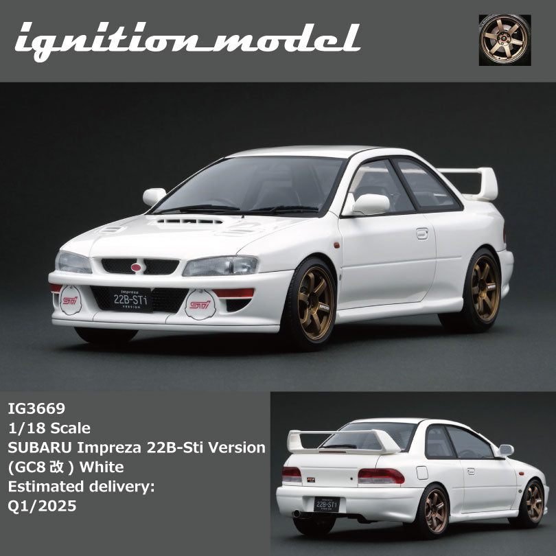 Ignition Model 1:18 SUBARU Impreza 22B-Sti Version (GC8改) White