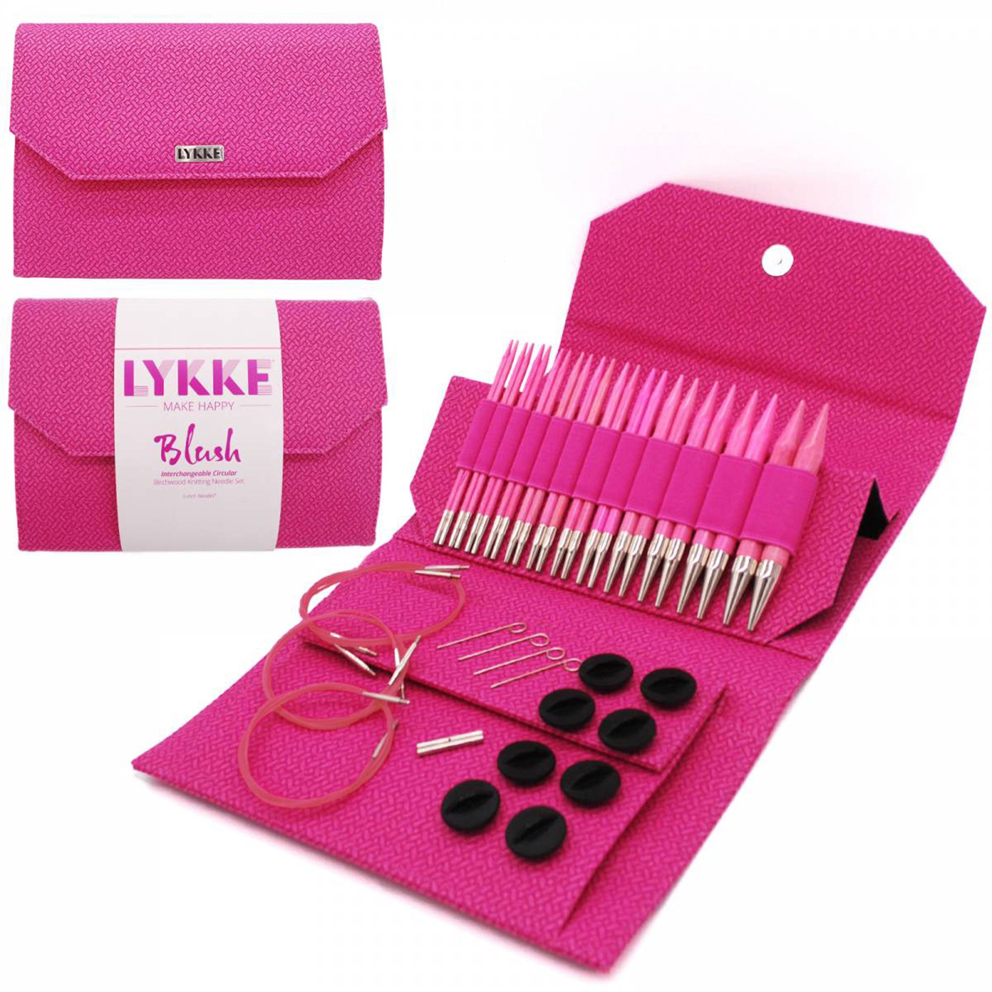 LYKKE Crafts Birchwood Interchangeable Needle Sets - Blush - Pink