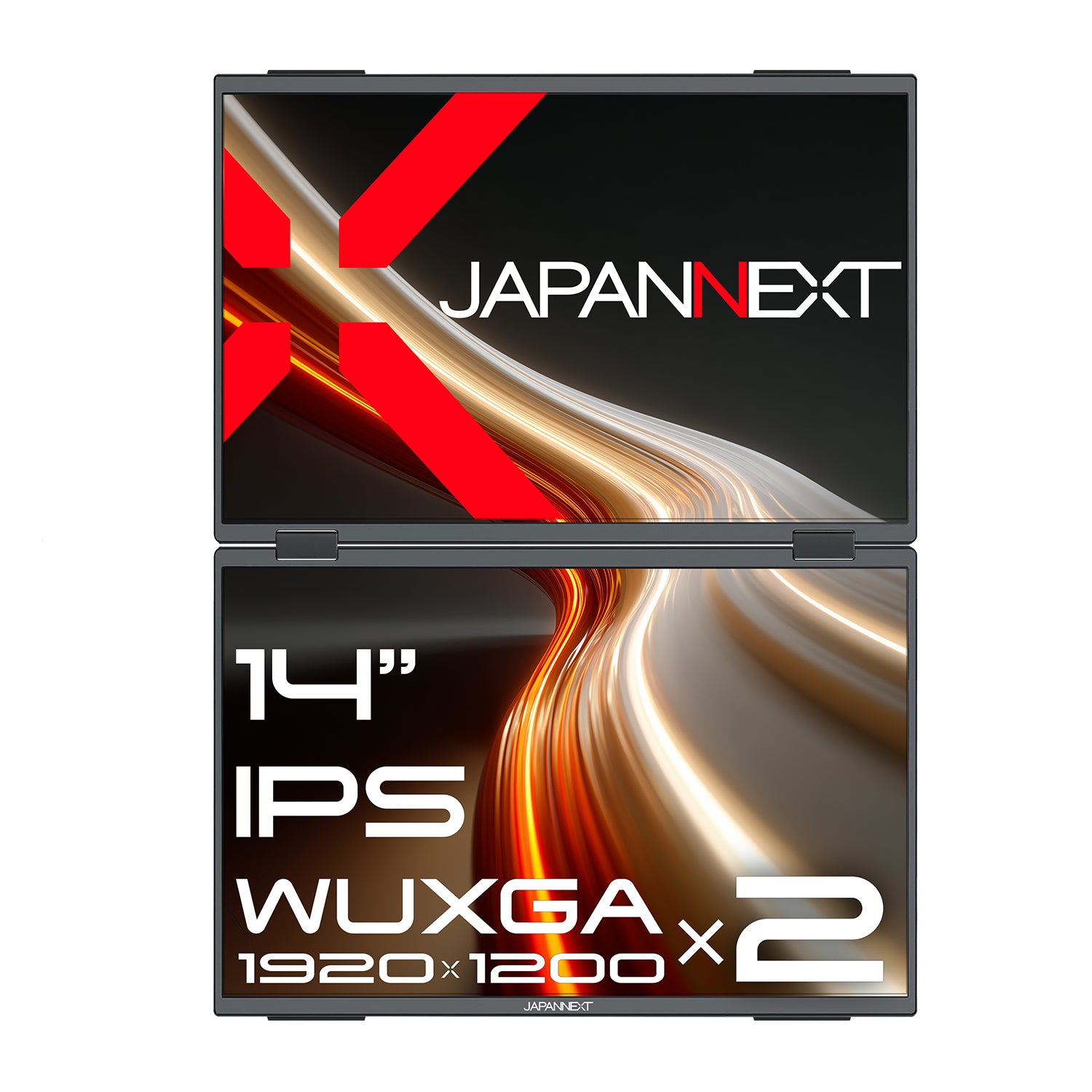販路限定】 JAPANNEXT 14インチ IPSパネルx2搭載 WUXGA(1920x1200