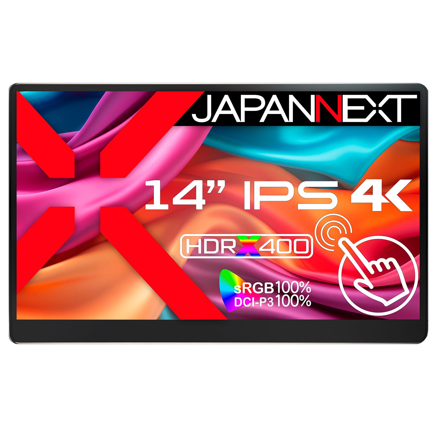 JAPANNEXT 14インチ IPSパネル搭載 マルチタッチ対応 4K(3840x2160