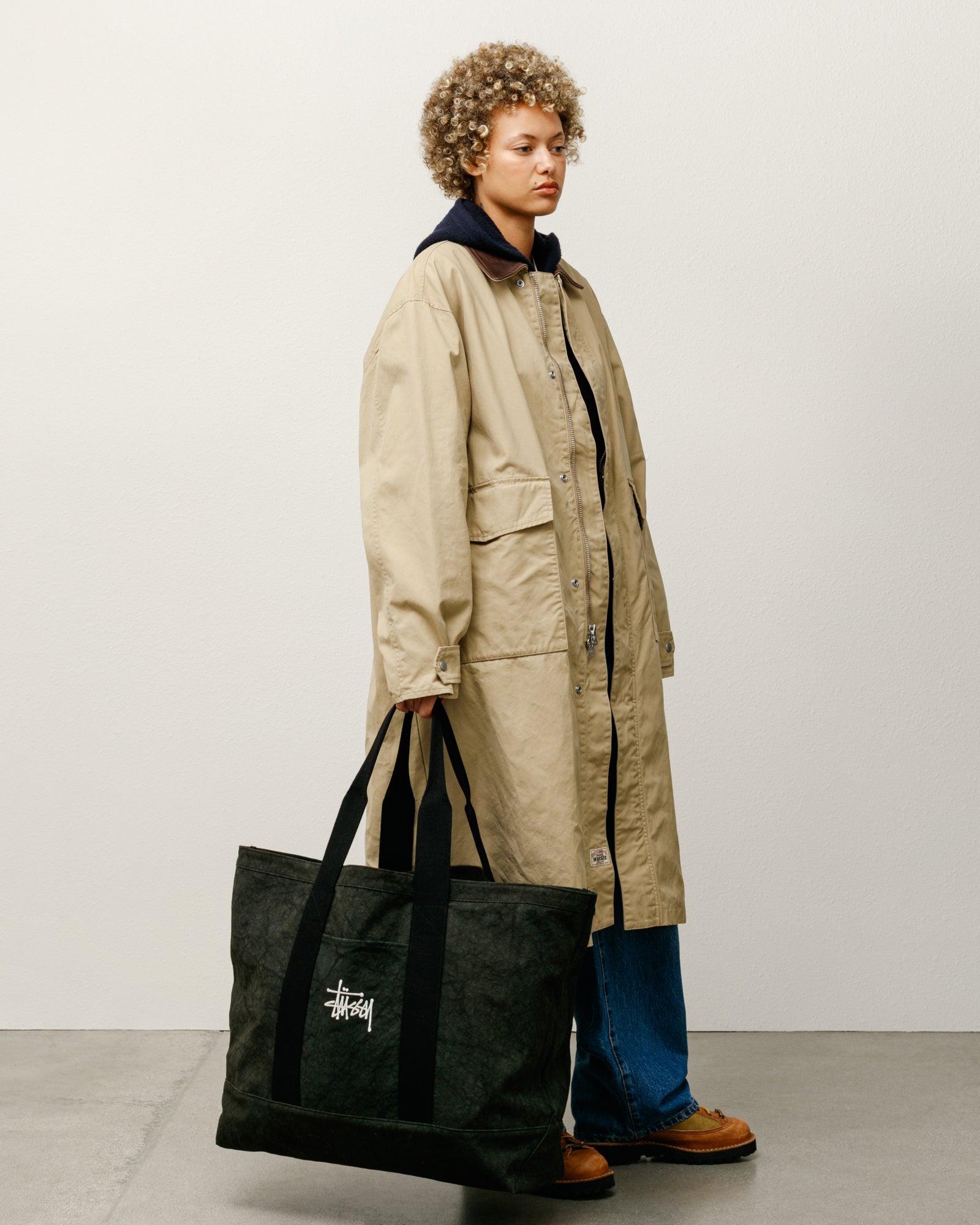 Canvas Extra Large Tote – Washed Black | Accessories | Stüssy Japan