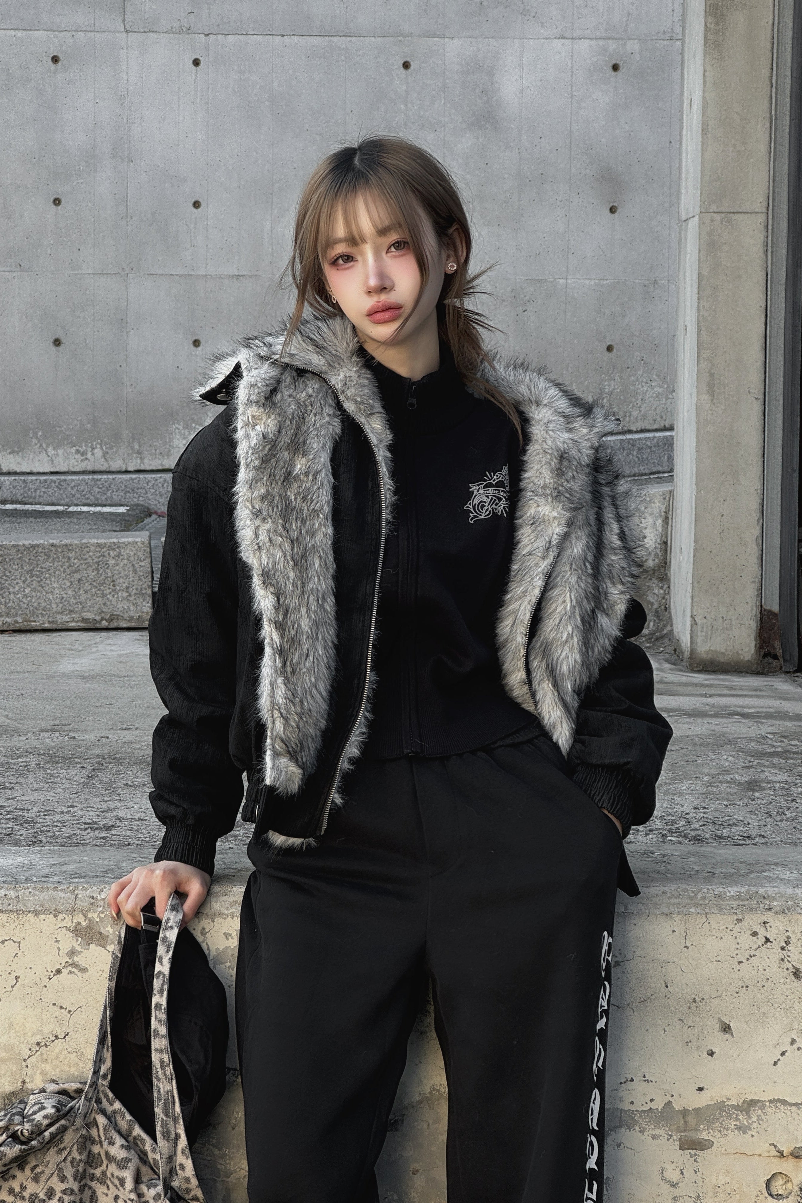 ダブルカラーファージャケット KSG30078