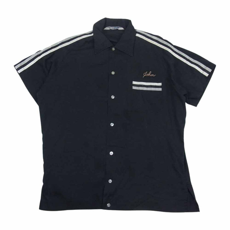 50s 60s Hilton ヒルトン ボーリングシャツ イエロー×ブラック 50s 60s