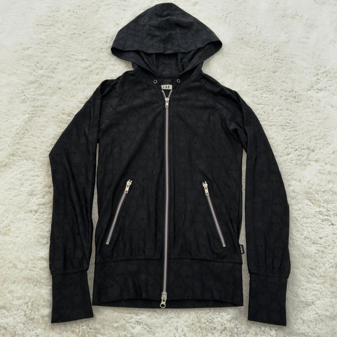 L.G.B. Skulls Hooded Zip Up Jacket – Paroxa