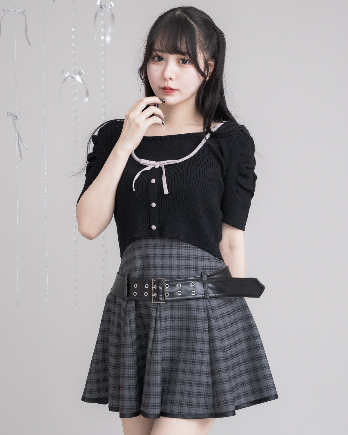 バイカラーレイヤードニットトップス – pium