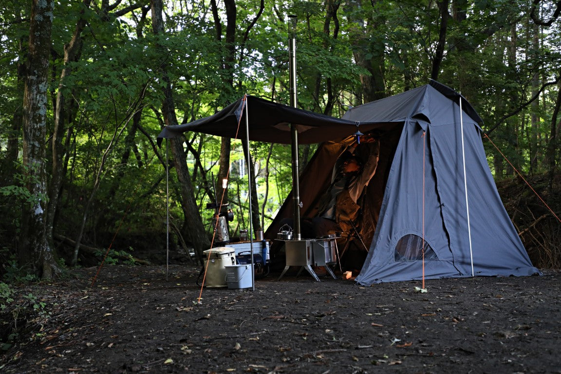 薪ストーブも出来る台形型ソロテントOwl（オウル）オールシーズン対応