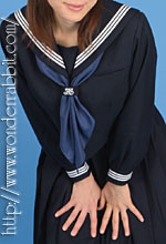 WONDER RABBIT - 通販 K020911冬用セーラー服上下セット 紺 白3本