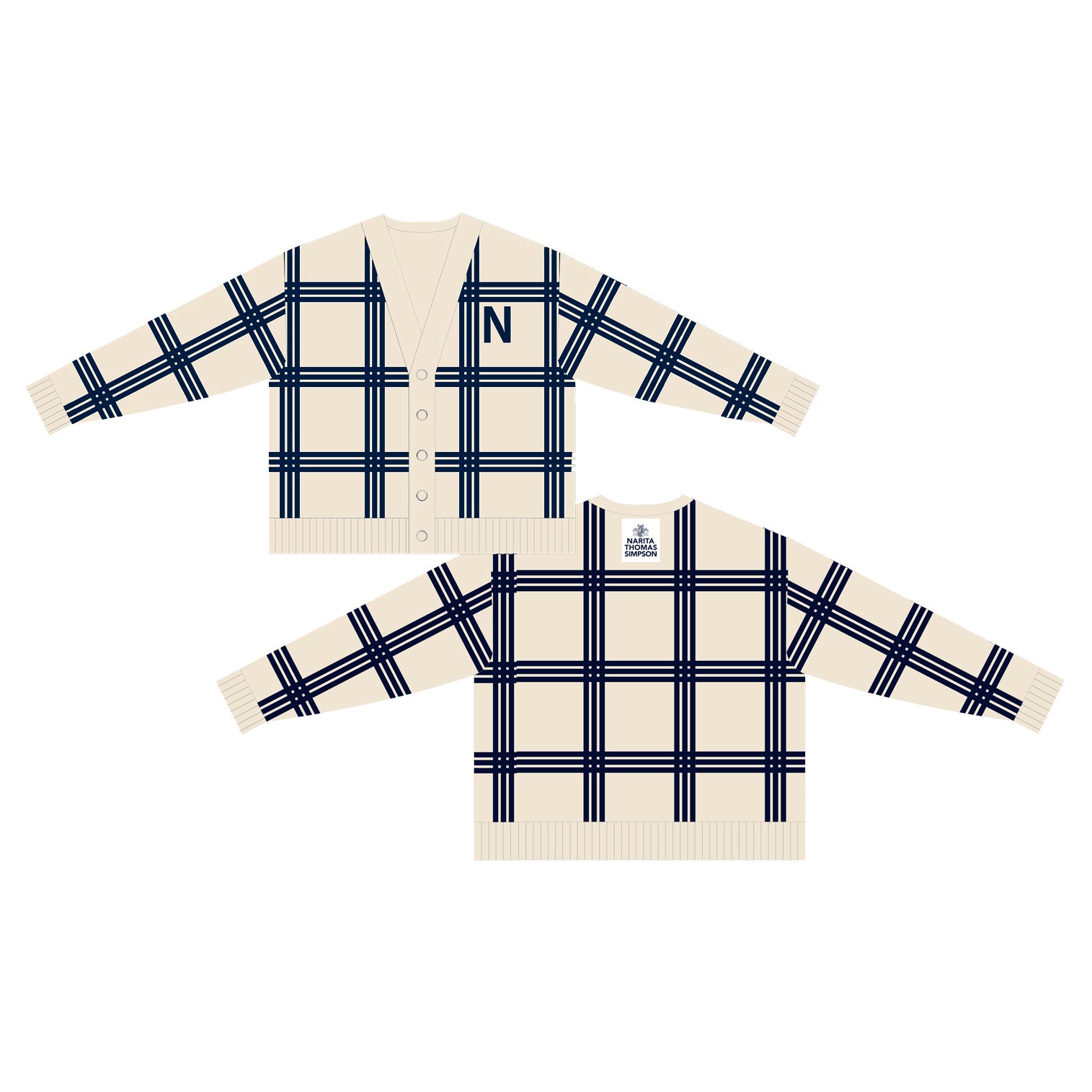 NARITA THOMAS SIMPSON チェック柄カーディガン – Rockon Social Club