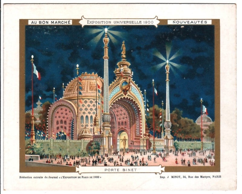 ボンマルシェのカード・・・1900年パリ万博 | 毎日がアンティーク♪
