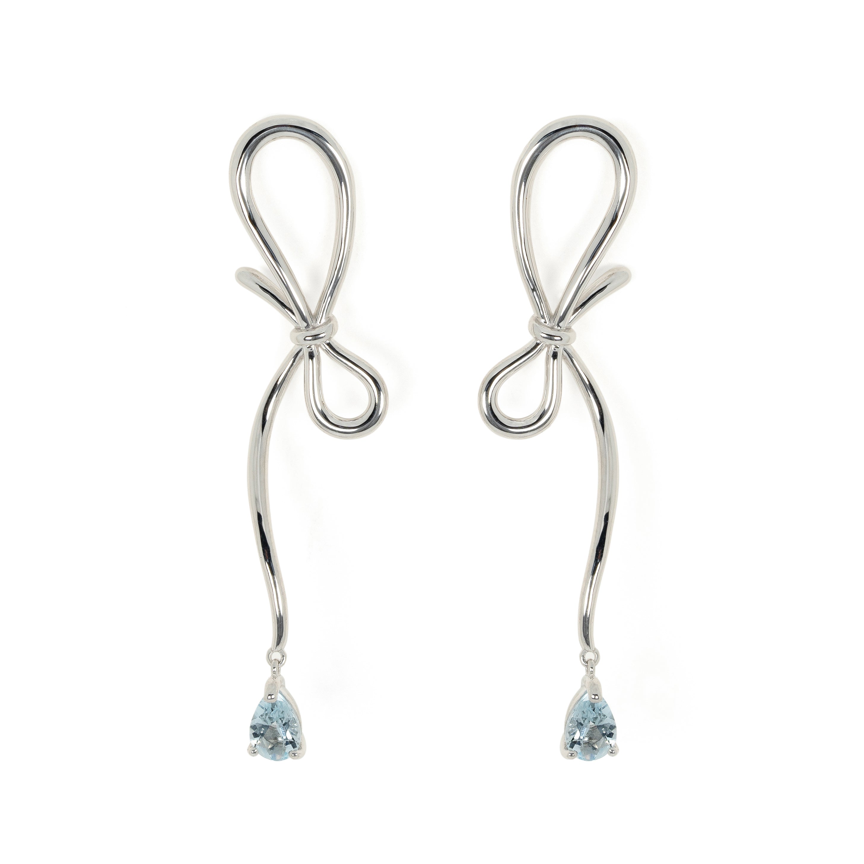 Undeux（アンドゥ）Dropアクアマリンピアス | KAJITA