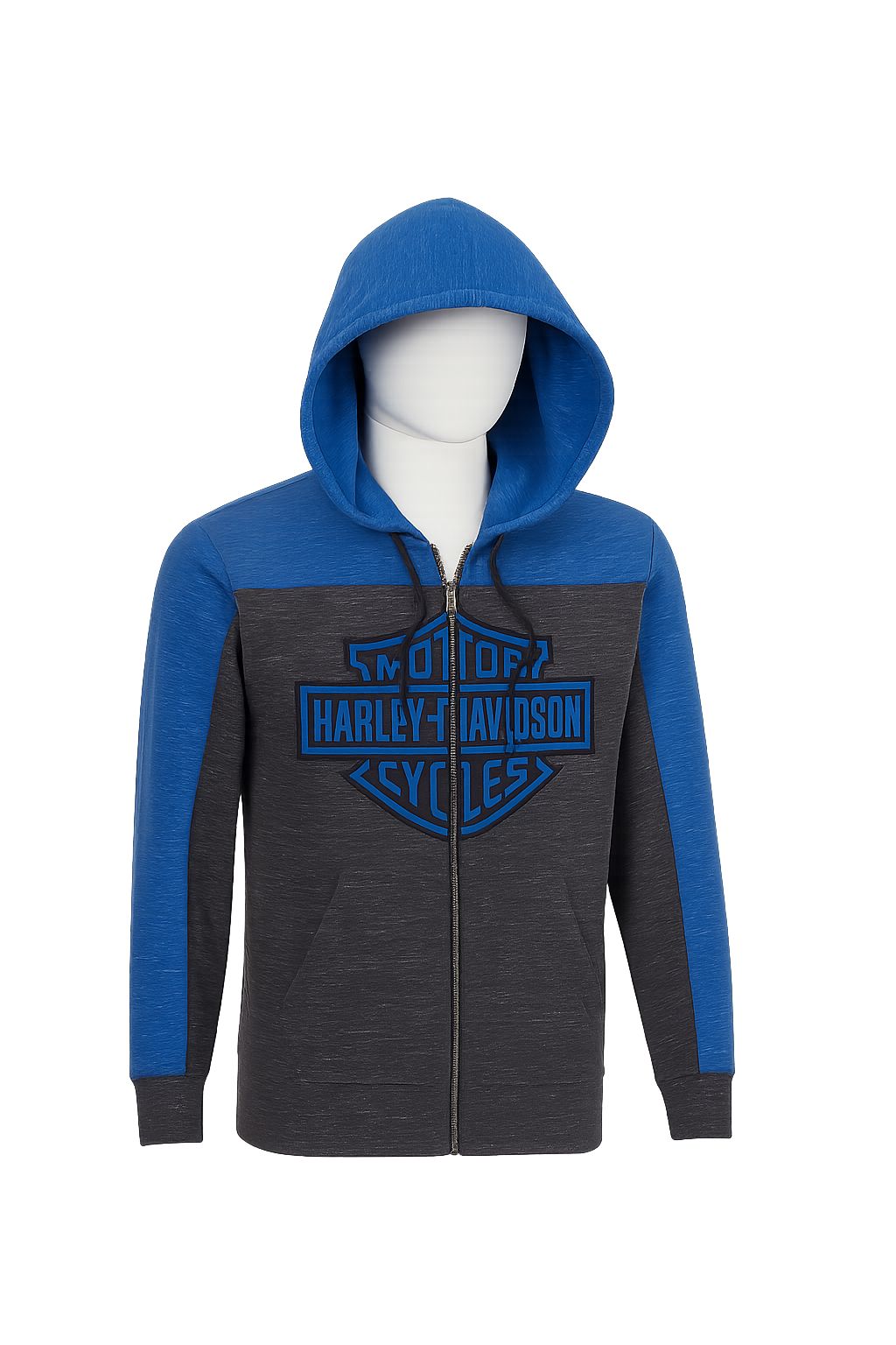 Harley-Davidson Men's Bar & Shield Colorblock Zip-Up Hoodie - 96283-22