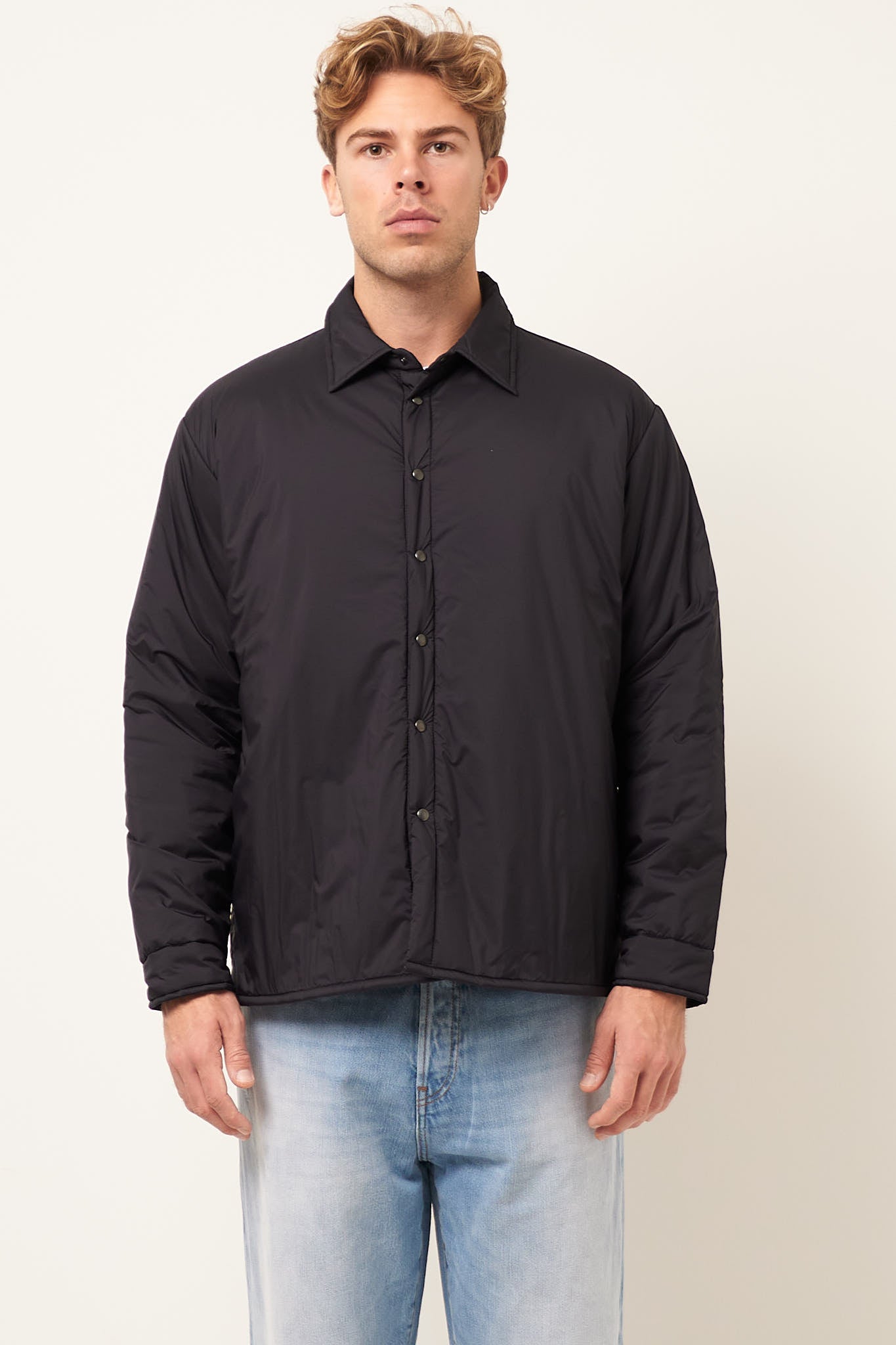 STRØM - Padded Overshirt Black